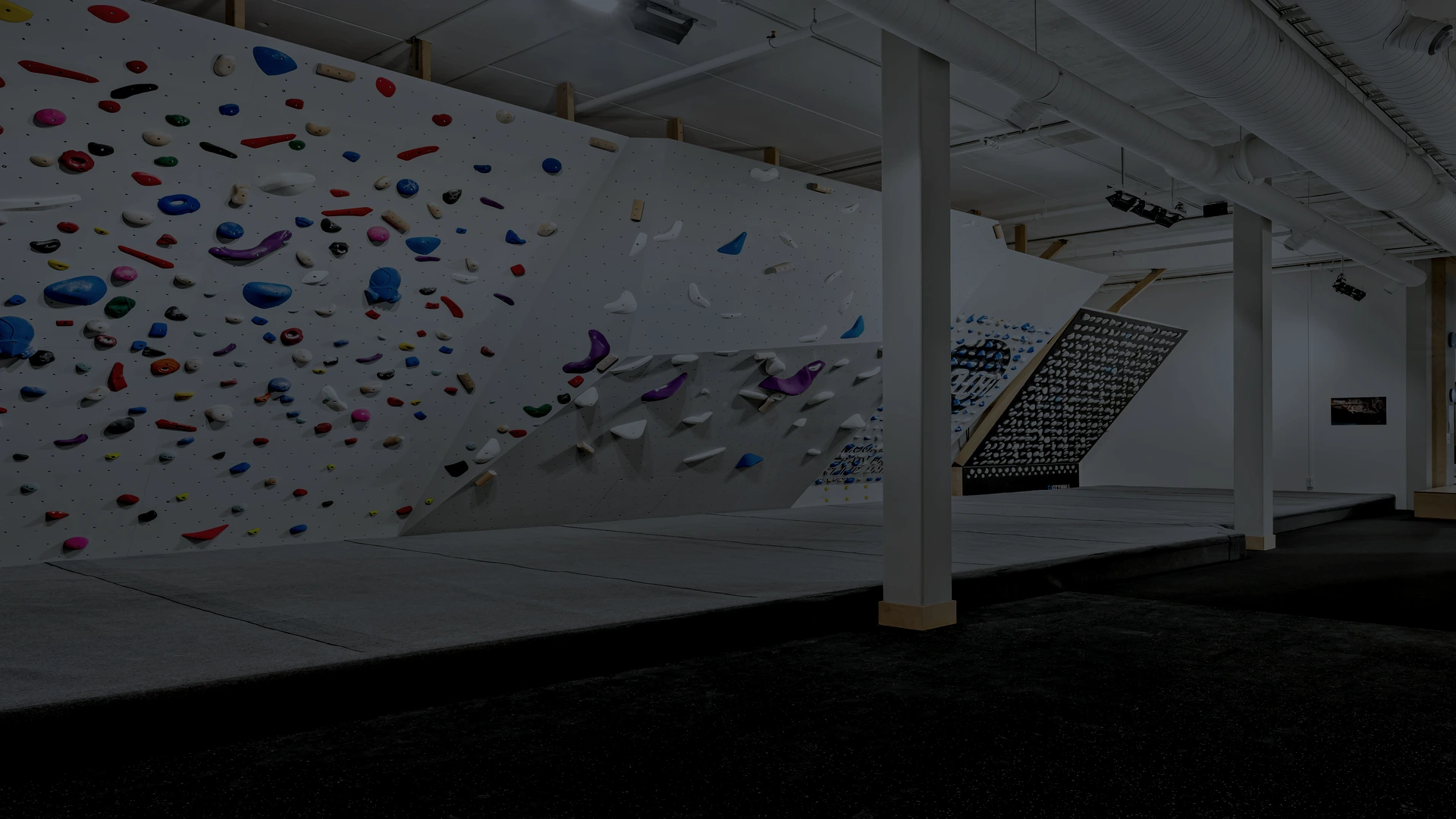 Spray wall med bratt klatring